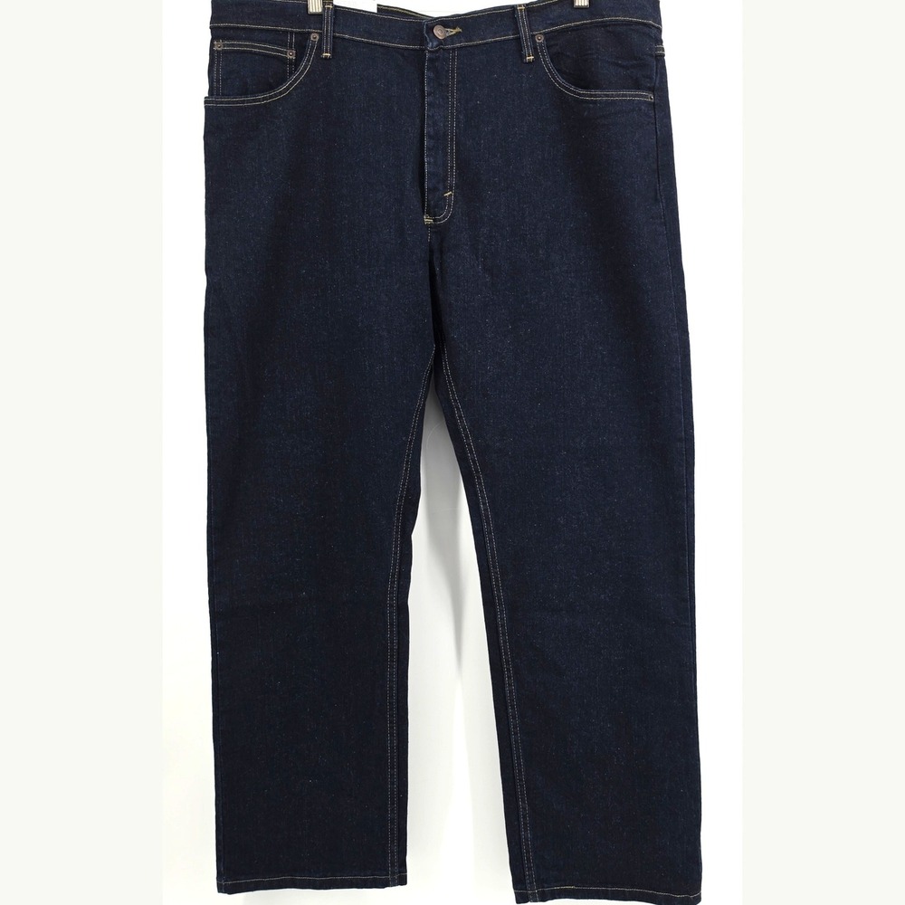Wrangler Mens Regular Fit Jeans 40x29 Dark Wash Stretch Denim new